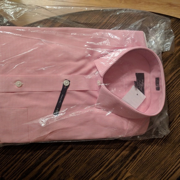 J.Crew Pink Pattern Winkle-Free Men's Dress Shirt - Picture 2 of 5